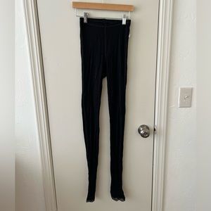 Joha Merino Wool Lace Leggings, Black, S